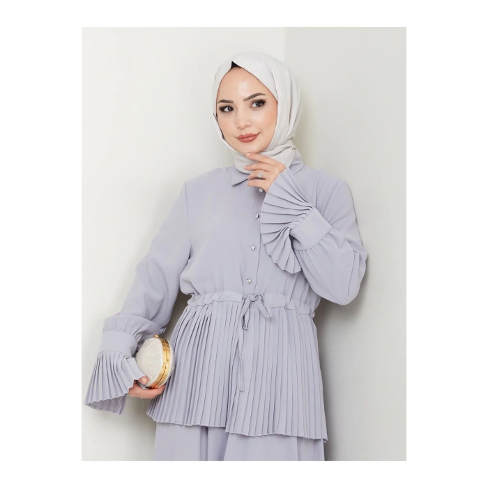 ETEKLI PİLİSELİ DETAYLI TESETTÜR TAKIM