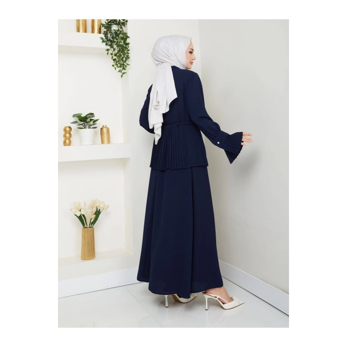 ETEKLI PİLİSELİ DETAYLI TESETTÜR TAKIM