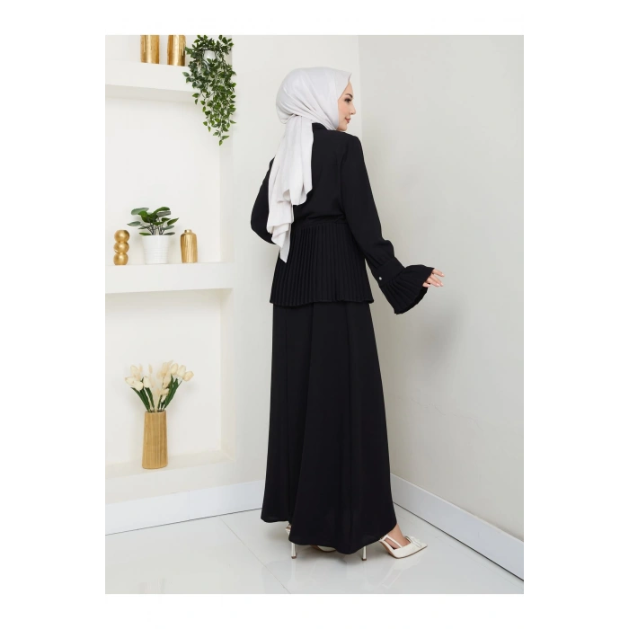 ETEKLI PİLİSELİ DETAYLI TESETTÜR TAKIM