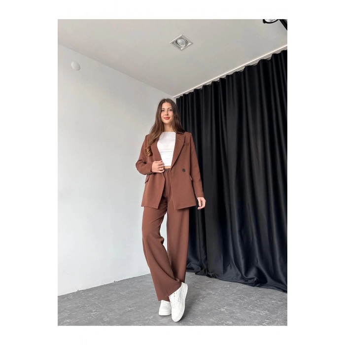 KADIN OVERSİZE CEKET PANTOLON TAKIM ASTARLİ