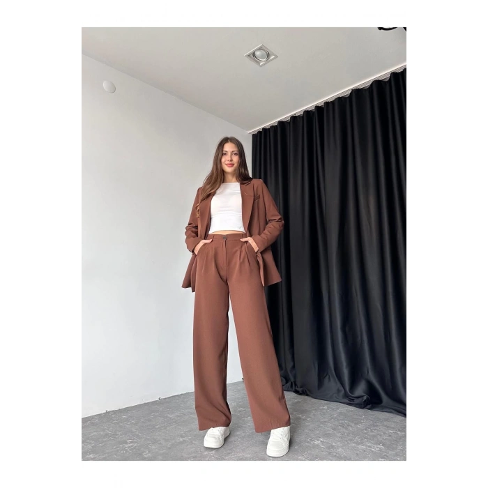 KADIN OVERSİZE CEKET PANTOLON TAKIM ASTARLİ