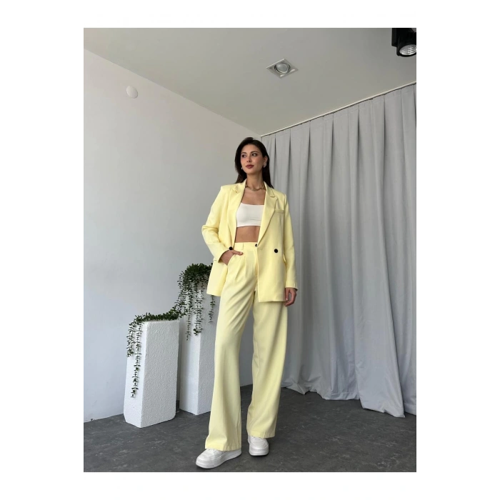 KADIN OVERSİZE CEKET PANTOLON TAKIM ASTARLİ