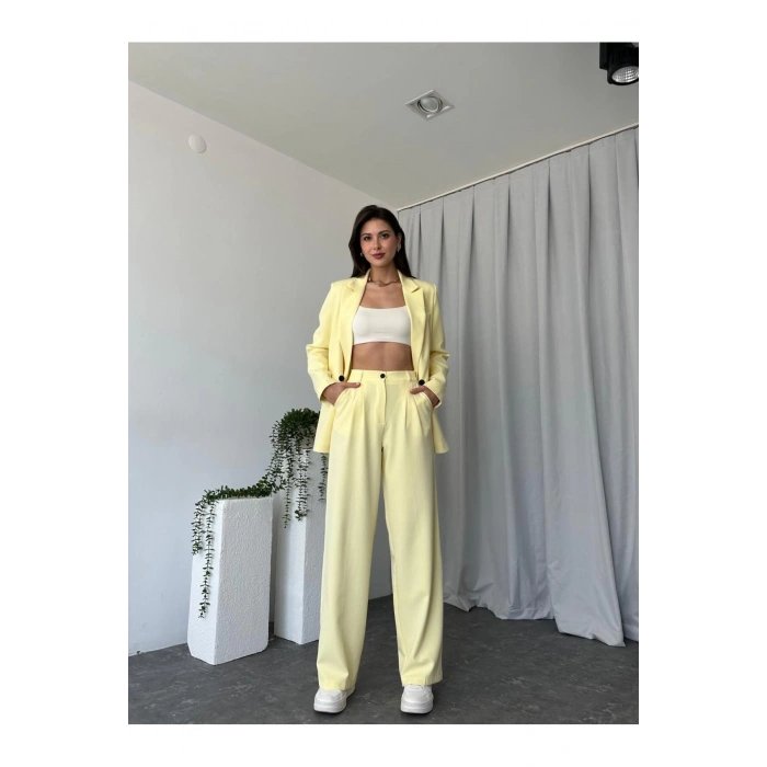 KADIN OVERSİZE CEKET PANTOLON TAKIM ASTARLİ