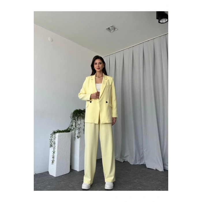 KADIN OVERSİZE CEKET PANTOLON TAKIM ASTARLİ