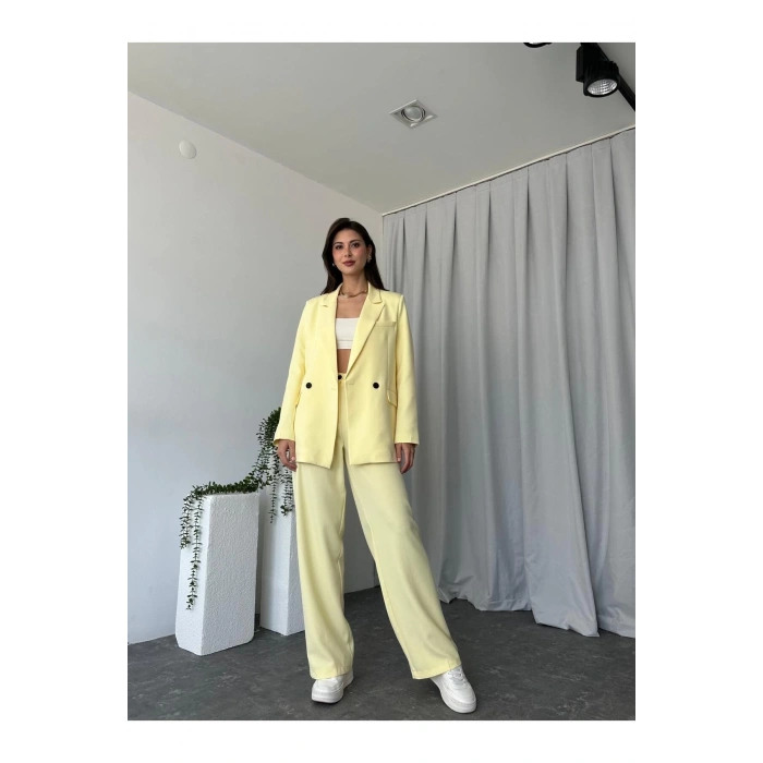 KADIN OVERSİZE CEKET PANTOLON TAKIM ASTARLİ