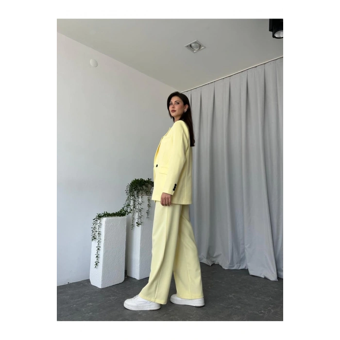 KADIN OVERSİZE CEKET PANTOLON TAKIM ASTARLİ