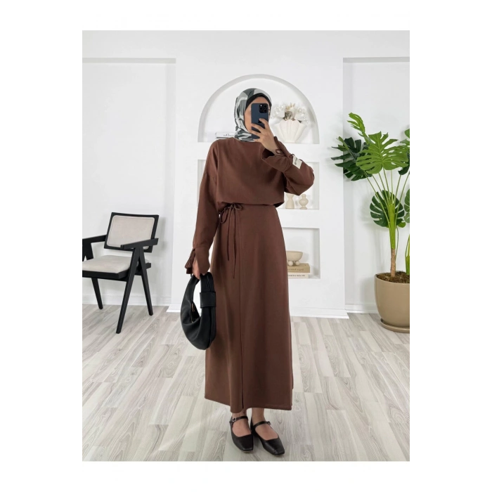 KETEN ETEKLİ TAKIM KOLLARI İPLİ TEK KOLU ETİKET DETAYLI