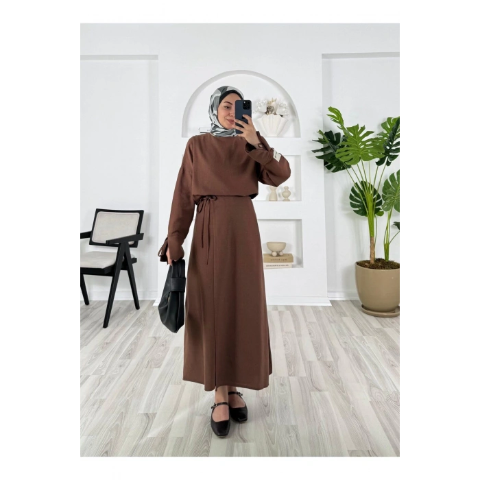 KETEN ETEKLİ TAKIM KOLLARI İPLİ TEK KOLU ETİKET DETAYLI