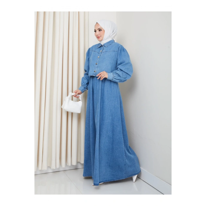 CEKET ELBİSE İKİLİ KOT TAKIM TESETTÜR İKİ PARŞA AÇIK KOT