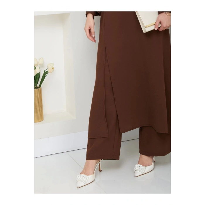 UZUN TAKIM 120CM BOY ÖNDEN YIRTMAÇLI KOLU PİLİSELİ PANTOLON TAKIM 840