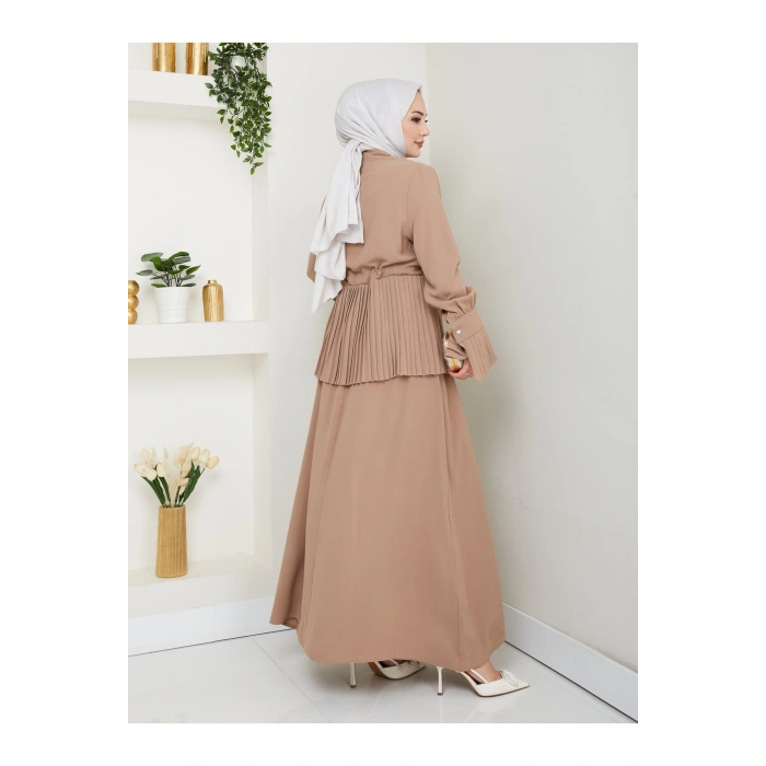 ETEKLI PİLİSELİ DETAYLI TESETTÜR TAKIM