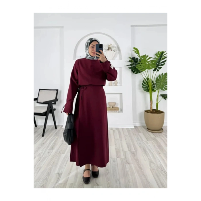 KETEN ETEKLİ TAKIM KOLLARI İPLİ TEK KOLU ETİKET DETAYLI