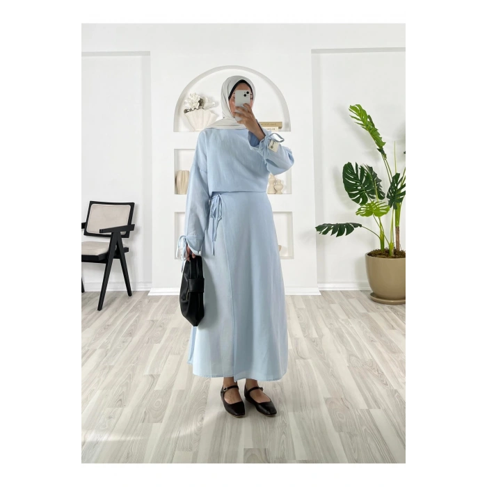 KETEN ETEKLİ TAKIM KOLLARI İPLİ TEK KOLU ETİKET DETAYLI