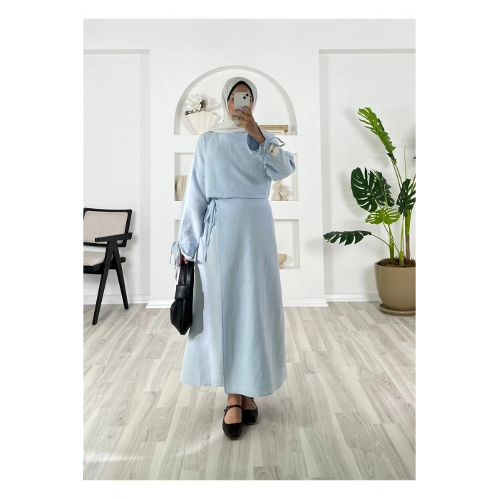 KETEN ETEKLİ TAKIM KOLLARI İPLİ TEK KOLU ETİKET DETAYLI