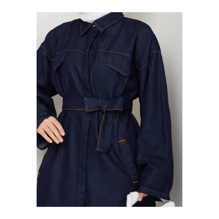 KADIN CEP DETAYLI KÜŞAKLI DENİM CEKET PANTALON TAKIM JEAN PREMİUM