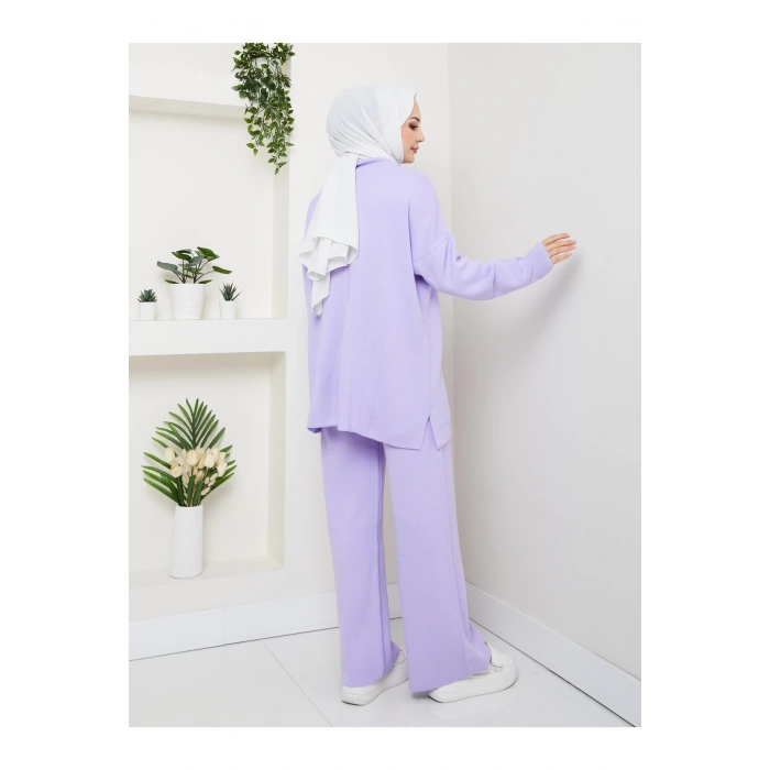 KADIN TRİKO TAKIM YARIM BALIKÇI YAKA PANTOLON KAZAK TAKIM