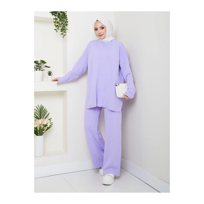 KADIN TRİKO TAKIM YARIM BALIKÇI YAKA PANTOLON KAZAK TAKIM