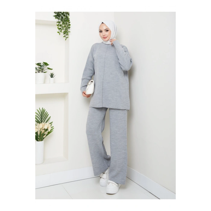 KADIN TRİKO TAKIM YARIM BALIKÇI YAKA PANTOLON KAZAK TAKIM