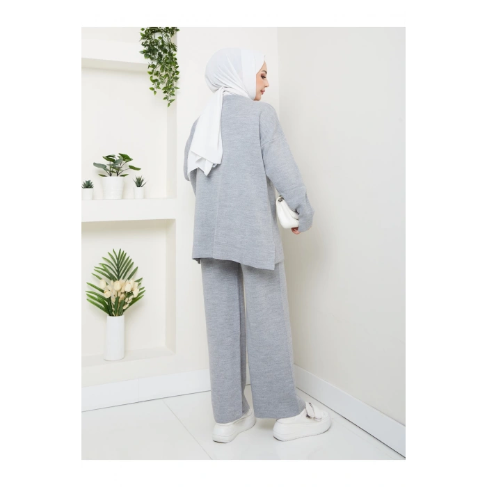 KADIN TRİKO TAKIM YARIM BALIKÇI YAKA PANTOLON KAZAK TAKIM