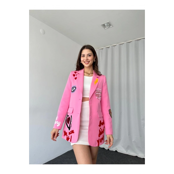 KADIN NAKIŞLI TASARIM CEKET