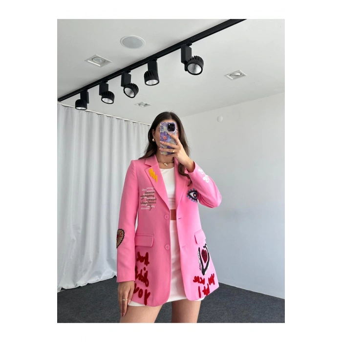 KADIN NAKIŞLI TASARIM CEKET