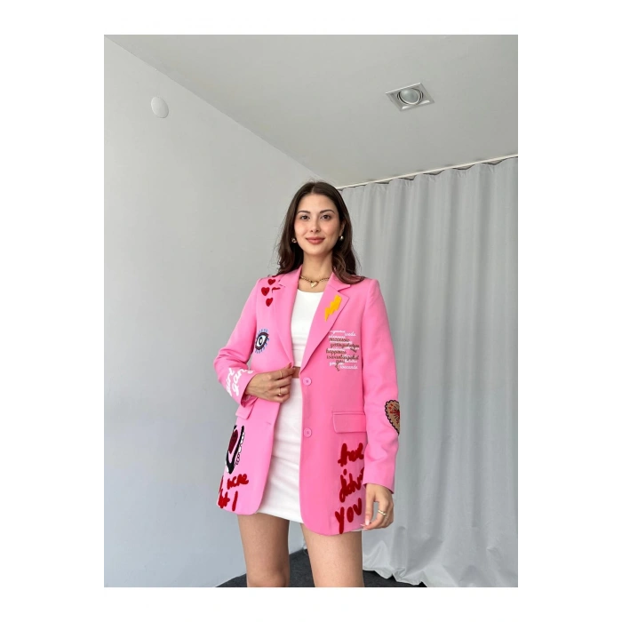 KADIN NAKIŞLI TASARIM CEKET