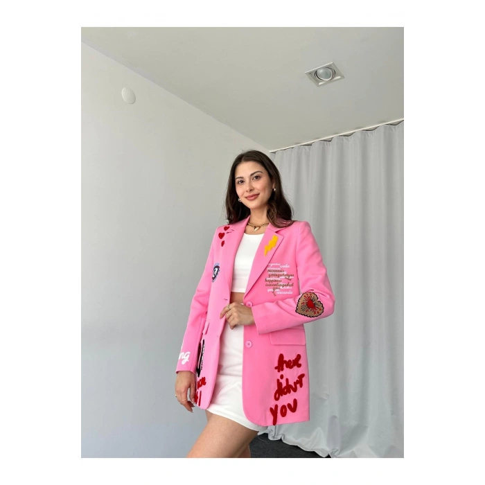 KADIN NAKIŞLI TASARIM CEKET