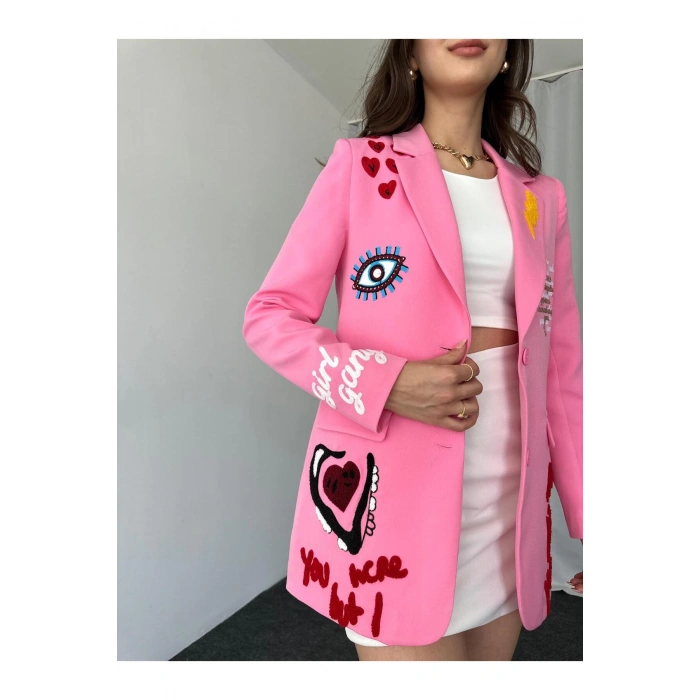 KADIN NAKIŞLI TASARIM CEKET