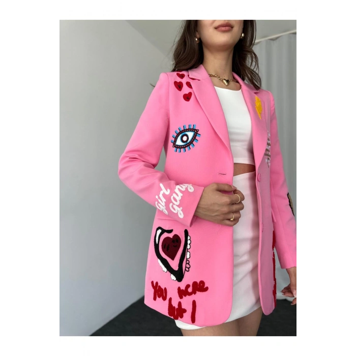 KADIN NAKIŞLI TASARIM CEKET