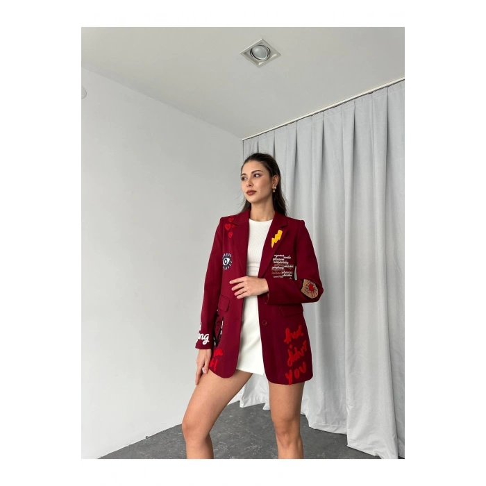 KADIN NAKIŞLI TASARIM CEKET