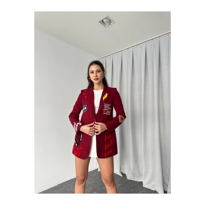 KADIN NAKIŞLI TASARIM CEKET