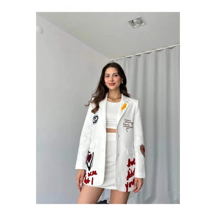 KADIN NAKIŞLI TASARIM CEKET