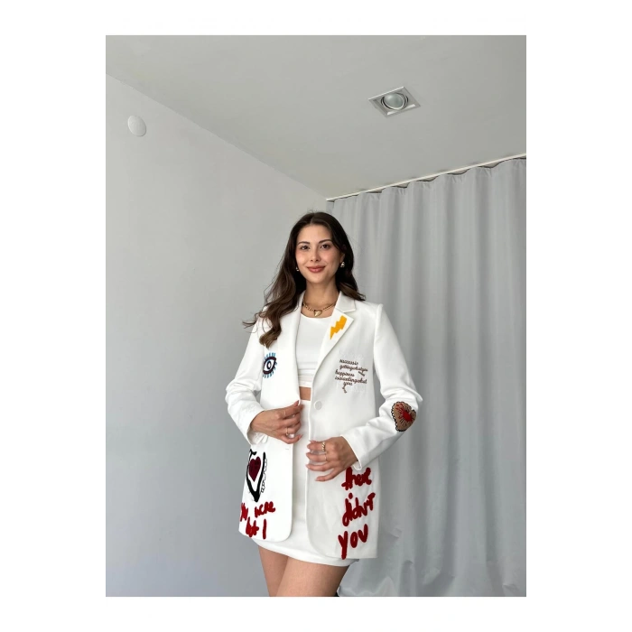 KADIN NAKIŞLI TASARIM CEKET