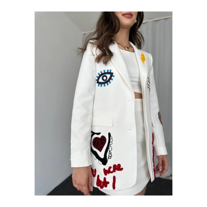 KADIN NAKIŞLI TASARIM CEKET