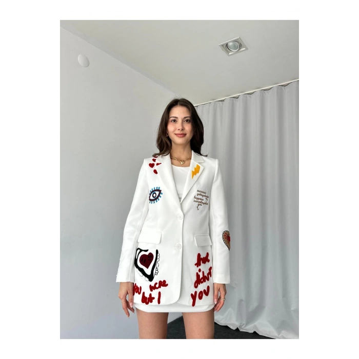 KADIN NAKIŞLI TASARIM CEKET