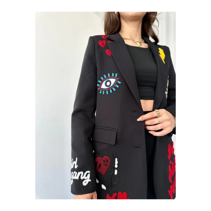 KADIN NAKIŞLI TASARIM CEKET