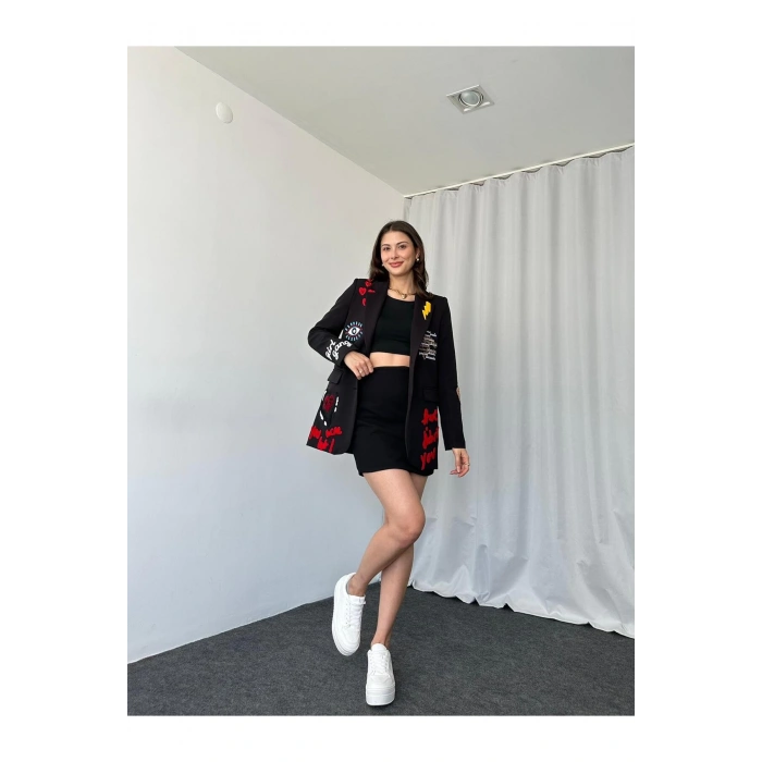 KADIN NAKIŞLI TASARIM CEKET