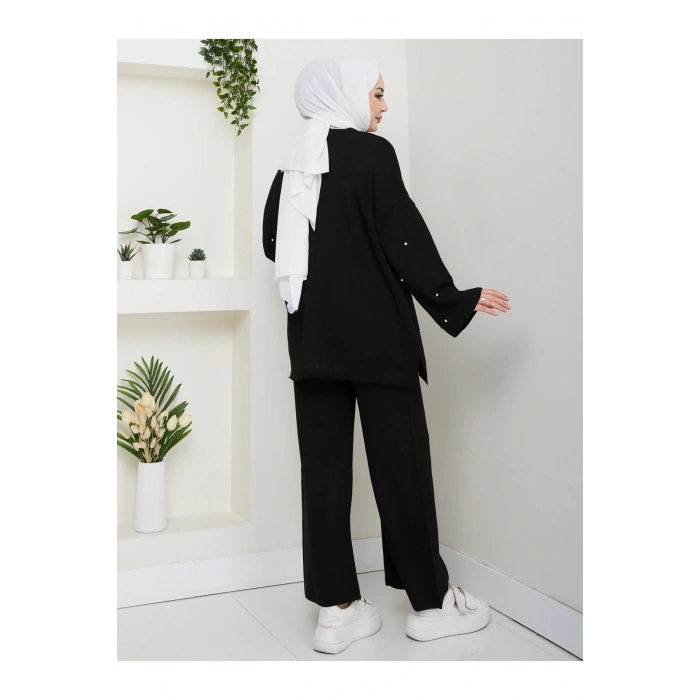 KADIN TAŞ DETAYLI TRİKO TAKIM