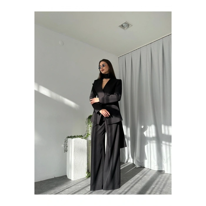 KADIN ÖZEL TASARIM AMARA KRUVAZE CEKETLİ PANTOLON TAKIM