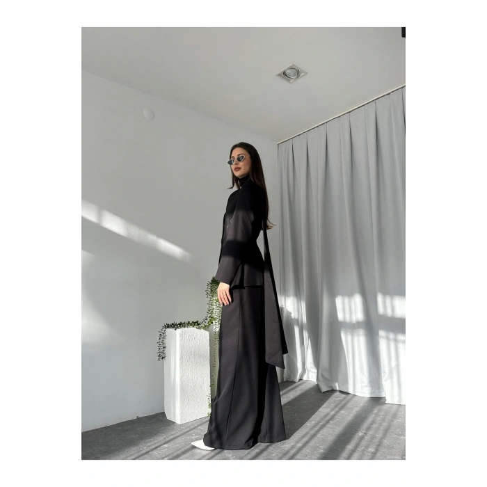 KADIN ÖZEL TASARIM AMARA KRUVAZE CEKETLİ PANTOLON TAKIM