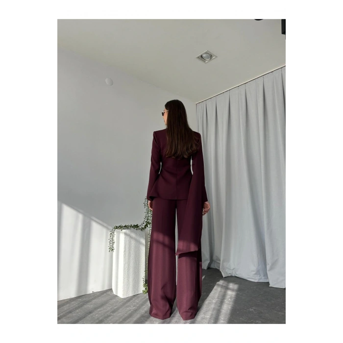 KADIN ÖZEL TASARIM AMARA KRUVAZE CEKETLİ PANTOLON TAKIM