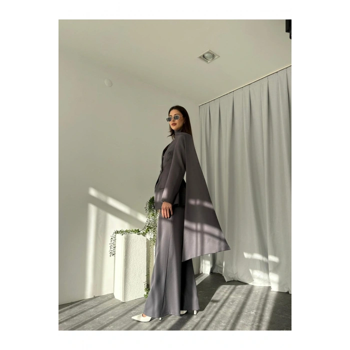 KADIN ÖZEL TASARIM AMARA KRUVAZE CEKETLİ PANTOLON TAKIM