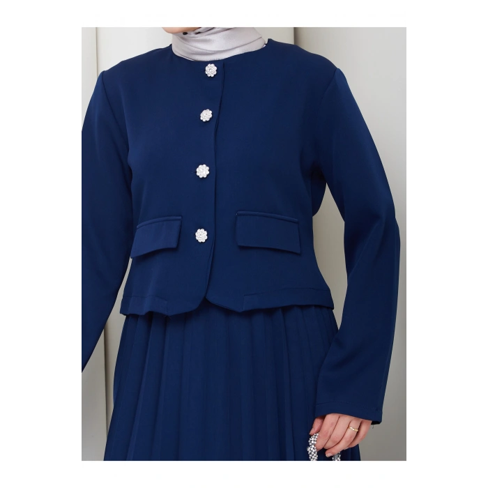 KADIN CEKET PİLELİ ETEKLI TESETTÜR TAKIM