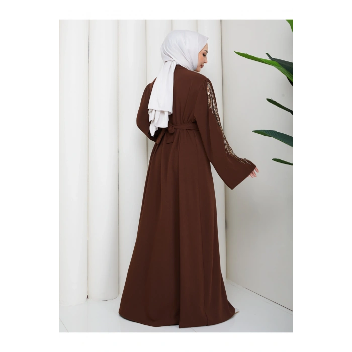 TAŞLİ ABAYA TESETTÜR GIYIM KADIN FERACE ELBISE
