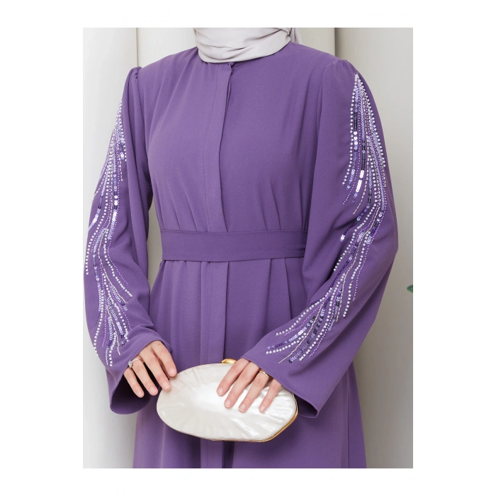 TAŞLİ ABAYA TESETTÜR GIYIM KADIN FERACE ELBISE