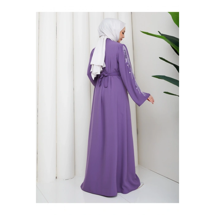 TAŞLİ ABAYA TESETTÜR GIYIM KADIN FERACE ELBISE