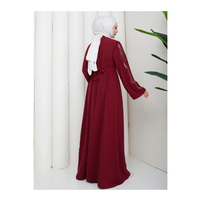 TAŞLİ ABAYA TESETTÜR GIYIM KADIN FERACE ELBISE