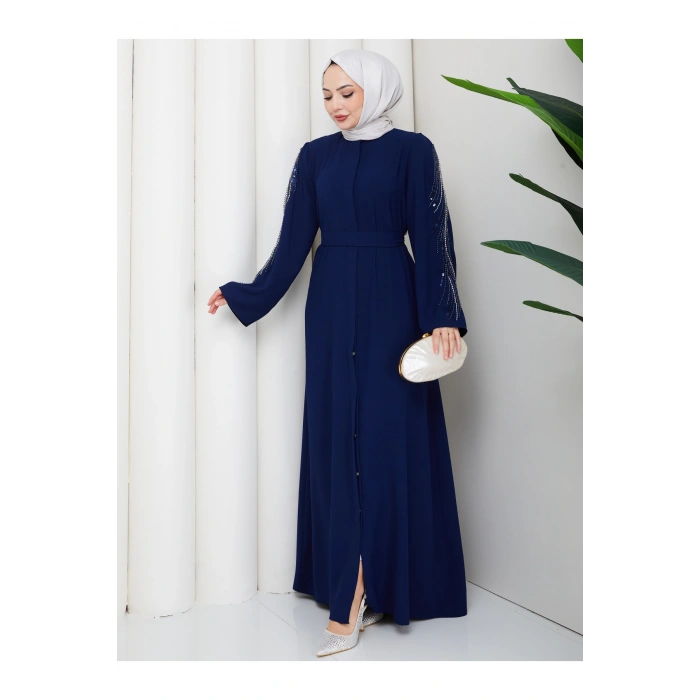 TAŞLİ ABAYA TESETTÜR GIYIM KADIN FERACE ELBISE