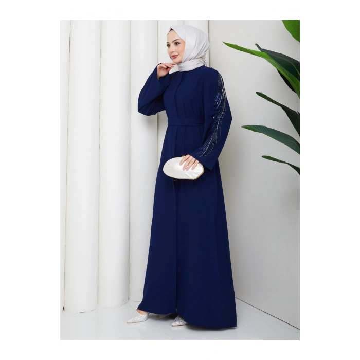 TAŞLİ ABAYA TESETTÜR GIYIM KADIN FERACE ELBISE