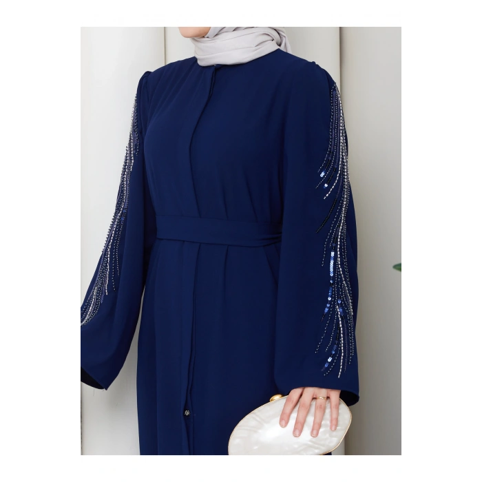 TAŞLİ ABAYA TESETTÜR GIYIM KADIN FERACE ELBISE